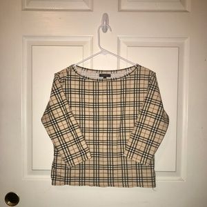 Burberry 3/4 Sleeve Top
